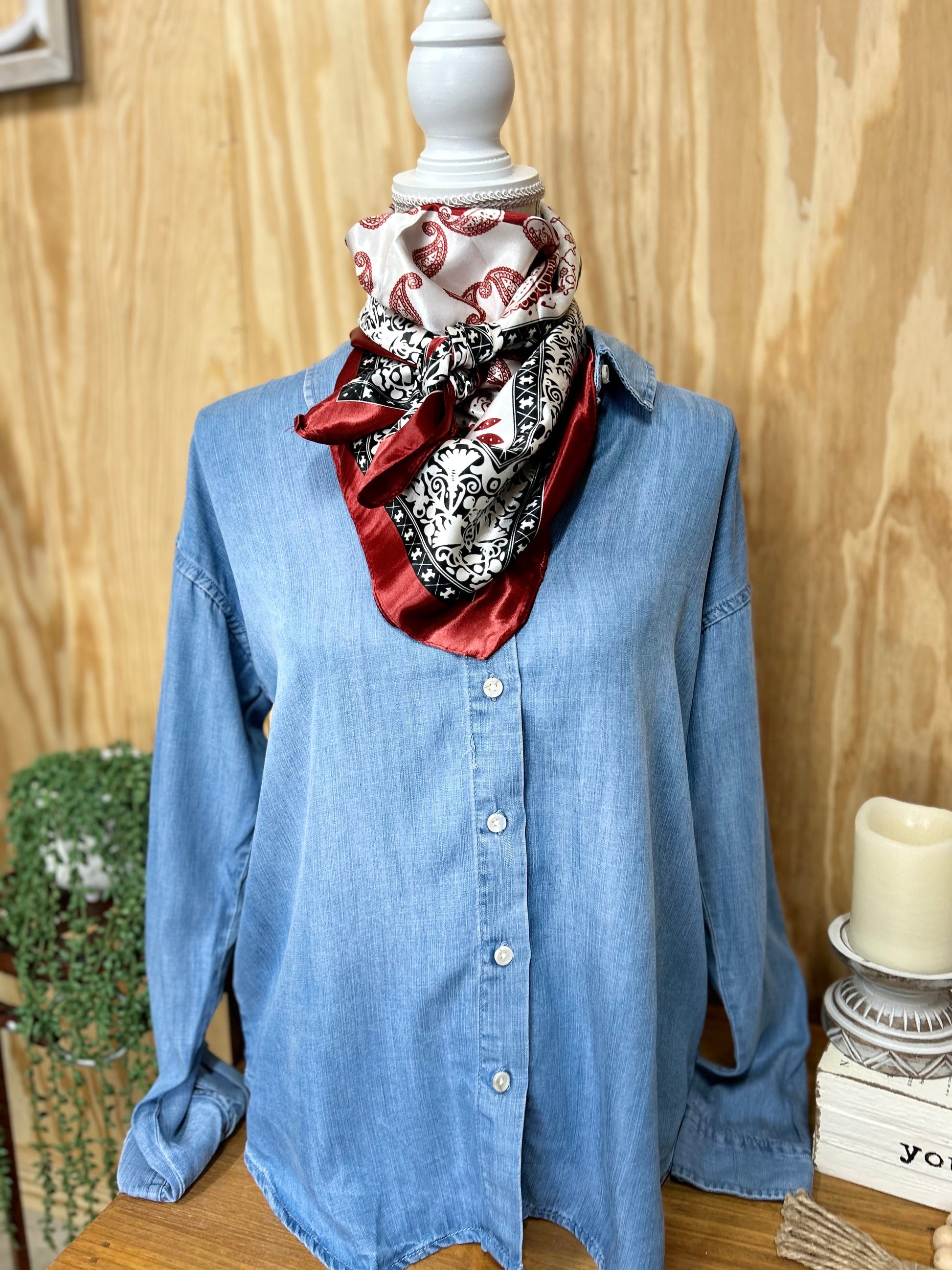 Cream & Burgundy - Sweetwater Boutique