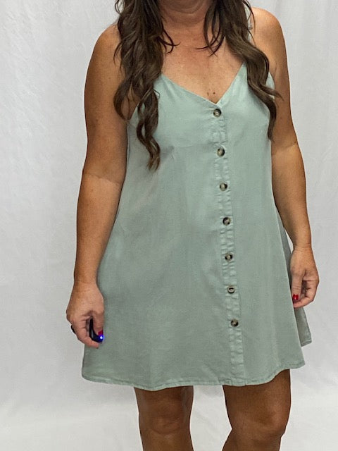 Adjustable Strap Button Down Dress (3 Colors Available) - Sweetwater Boutique