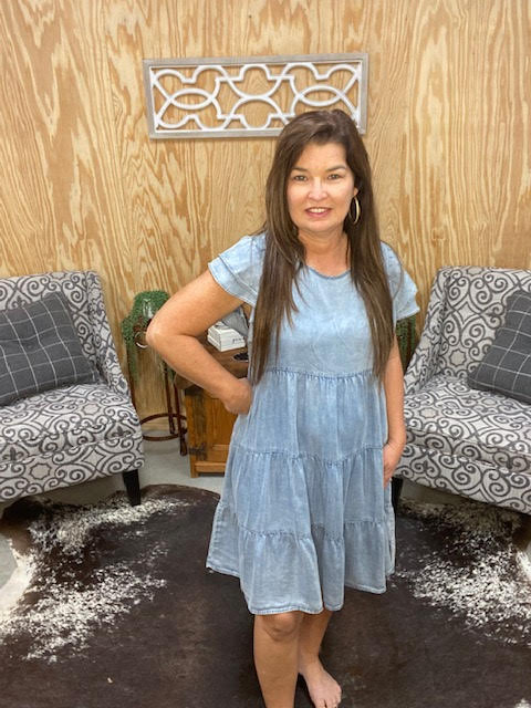 Country Denim Dress - Sweetwater Boutique
