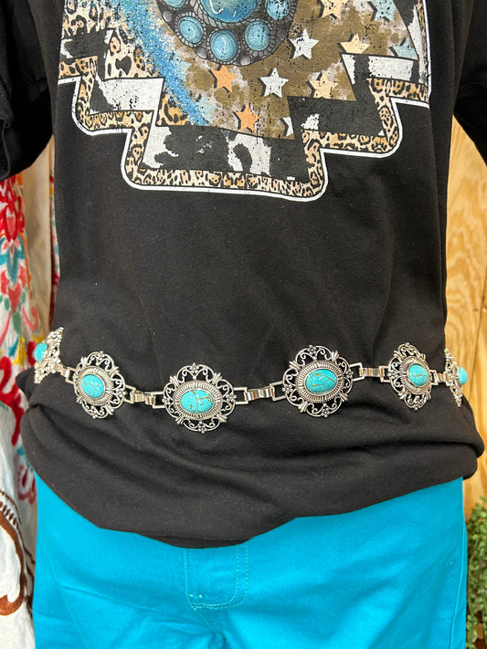 Ornate Concho Belt - Sweetwater Boutique