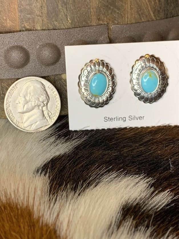 Turquoise and Silver Concho - Sweetwater Boutique