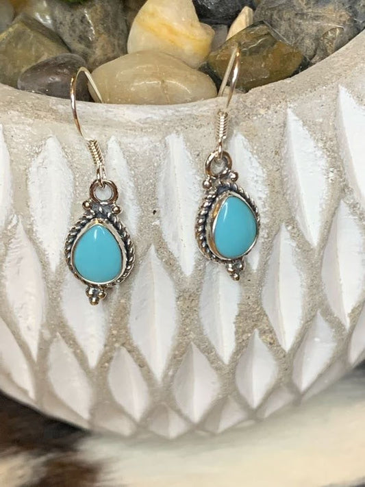Silver Pearl Teardrop Hoops - Sweetwater Boutique