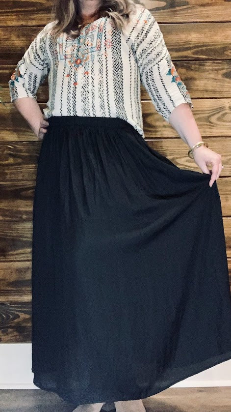 Long Skirt    ( 3 colors available) - Sweetwater Boutique