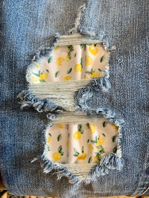 Hi-Waist Skinny Lemon Patch Jeans - Judy Blue - Sweetwater Boutique