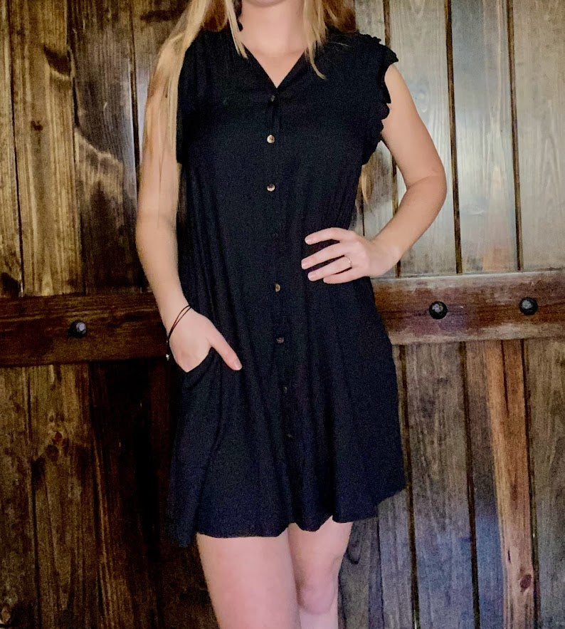 Everyday Black Dress - Sweetwater Boutique