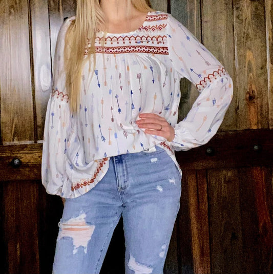 Follow the Arrows Top - Sweetwater Boutique