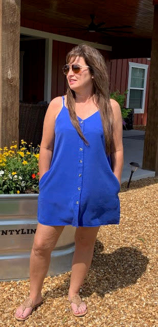Adjustable Strap Button Down Dress (3 Colors Available) - Sweetwater Boutique