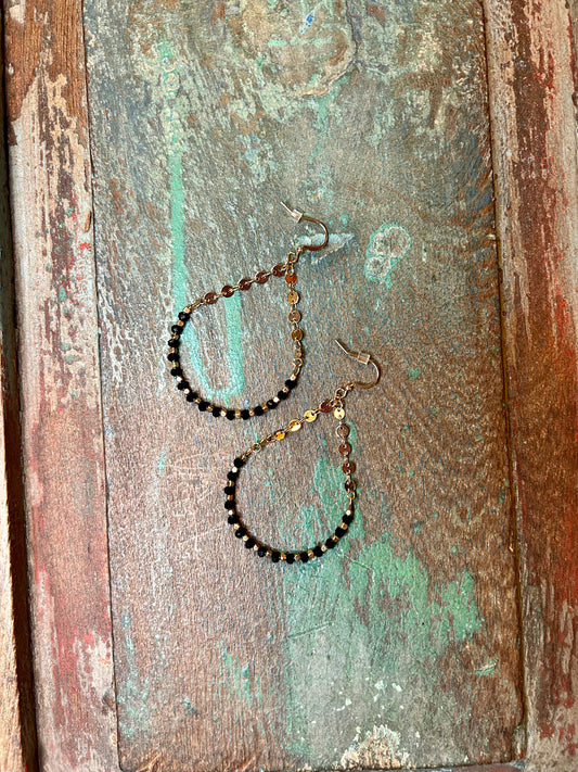 Gold and Black Teardrops - Sweetwater Boutique
