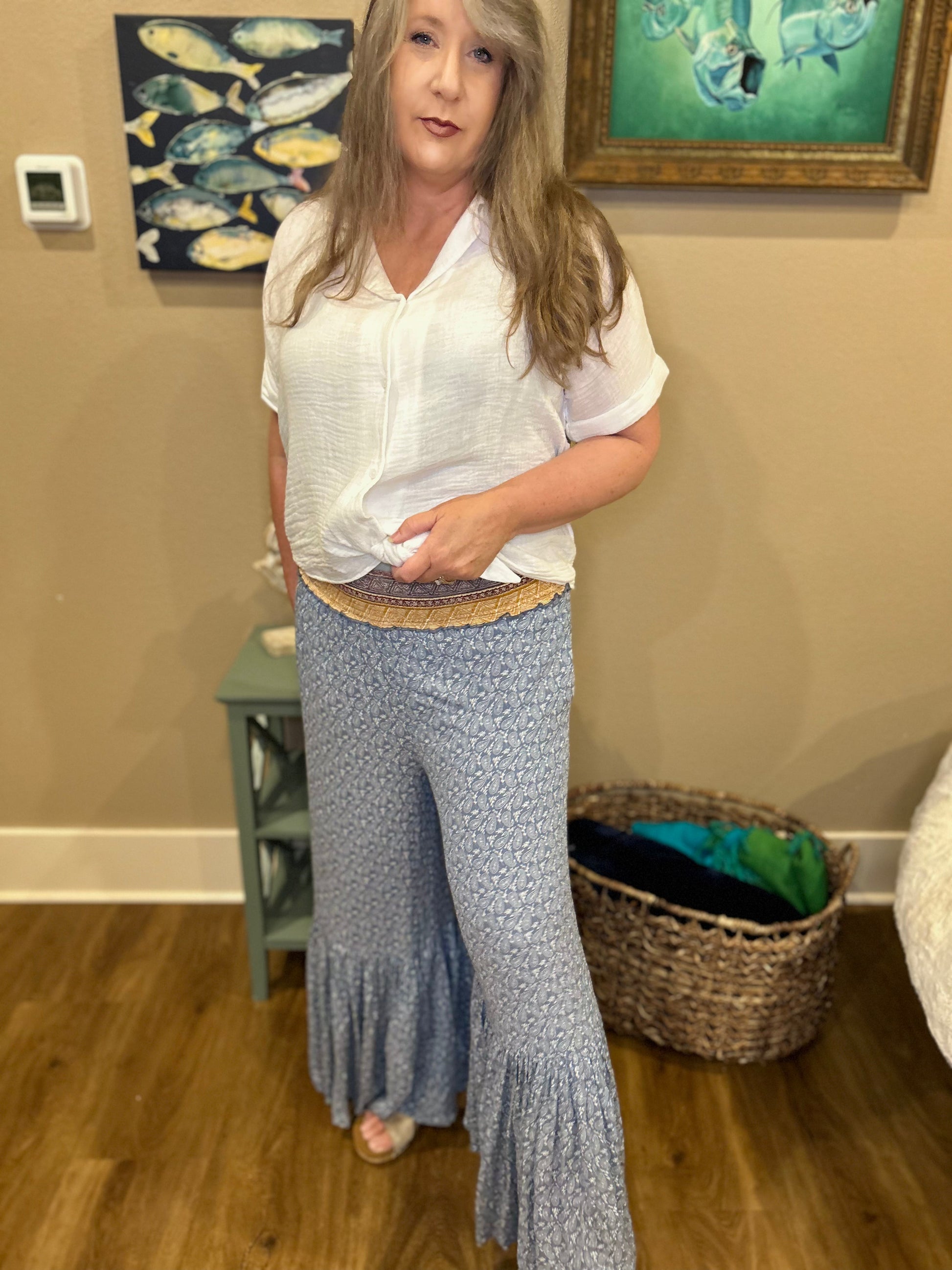 Paisley Palazzo Pants - Sweetwater Boutique