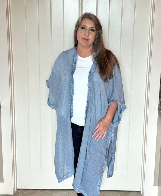 Chambray Kimono - Sweetwater Boutique