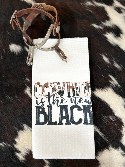 Cowhide is the New Black Kitchen Towel - Sweetwater Boutique