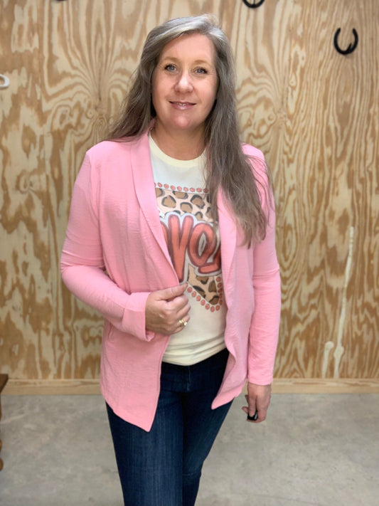 Pink Blazer - Sweetwater Boutique