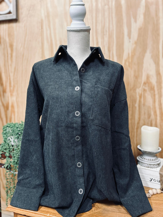 Corduroy Oversized Shacket - Sweetwater Boutique 
