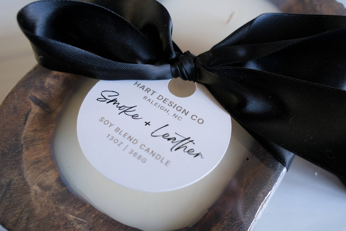 Smoke + Leather Candle
